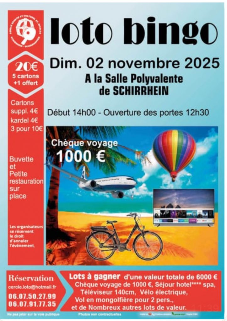 Schirrhein - Loto Bingo du Tennis de table